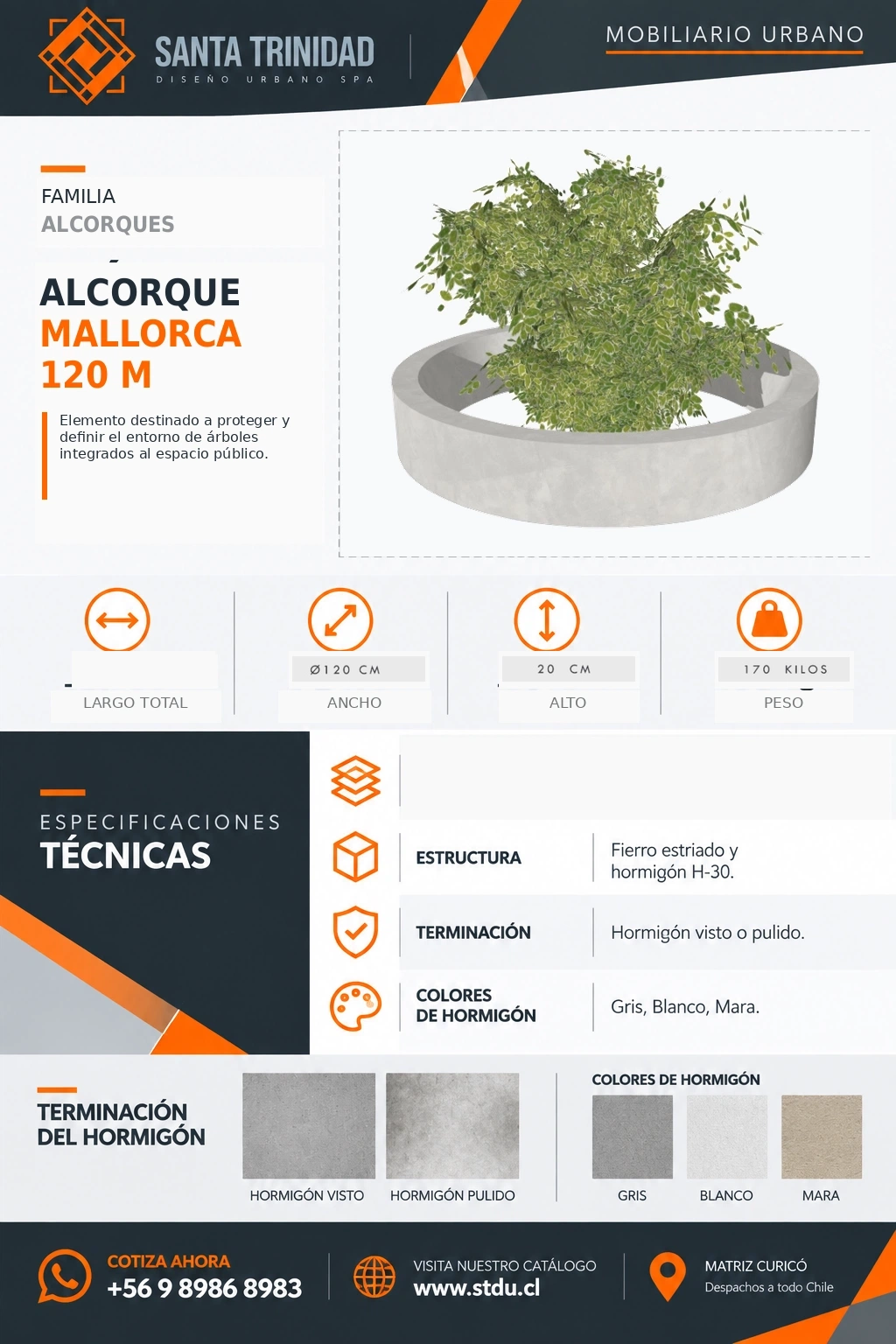 Alcorque Mallorca 120, mobiliario urbano STDU