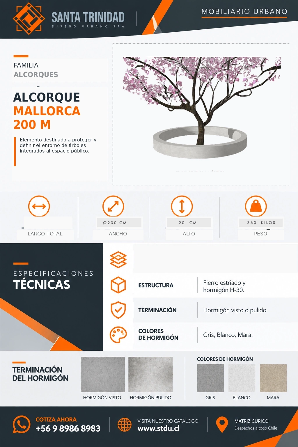 Alcorque Mallorca 200, mobiliario urbano STDU