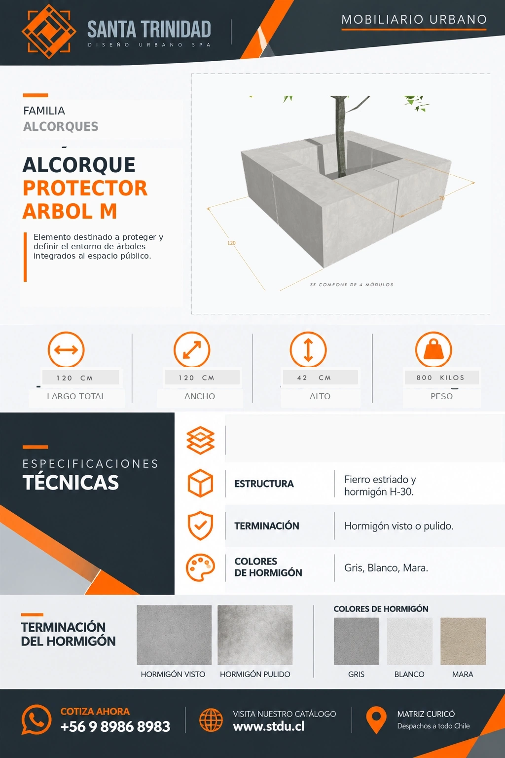 Alcorque Protector árbol, mobiliario urbano STDU