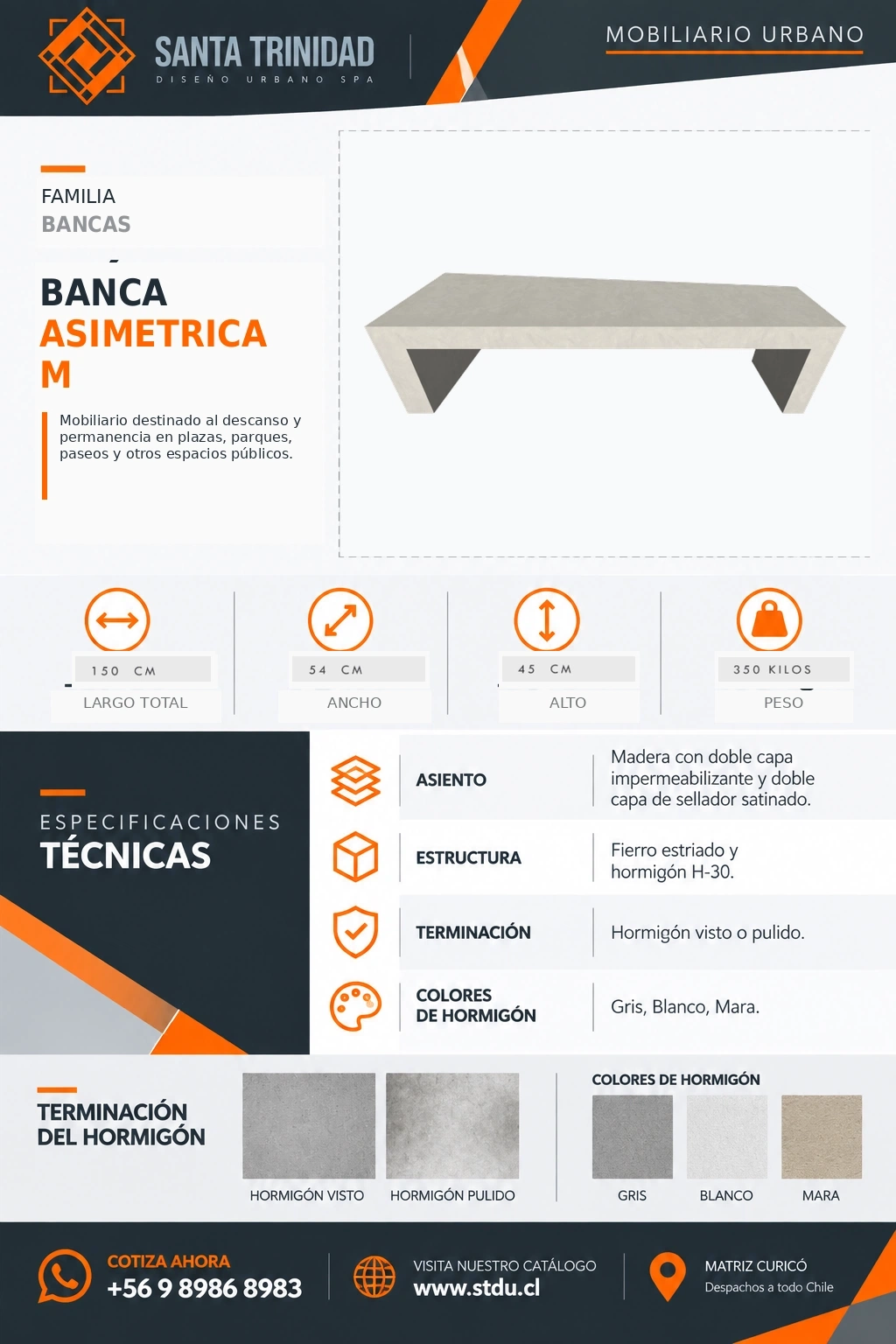Banca Asimétrica, mobiliario urbano STDU
