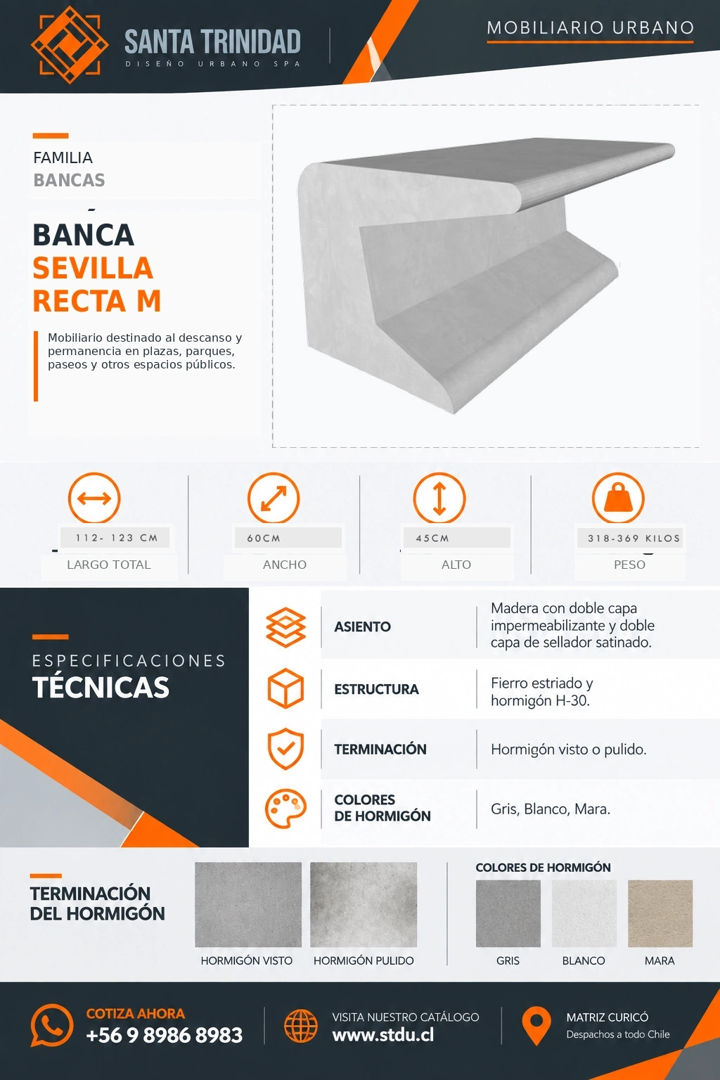 Banca Sevilla Recta, mobiliario urbano STDU