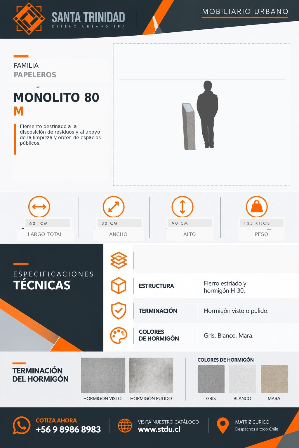 Monolito 80, mobiliario urbano STDU