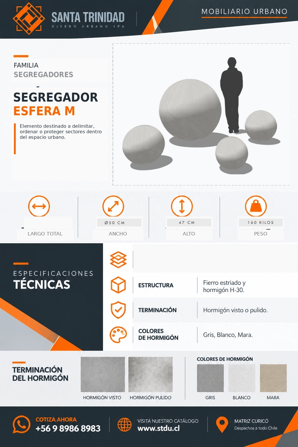 Segregador Esfera, mobiliario urbano STDU