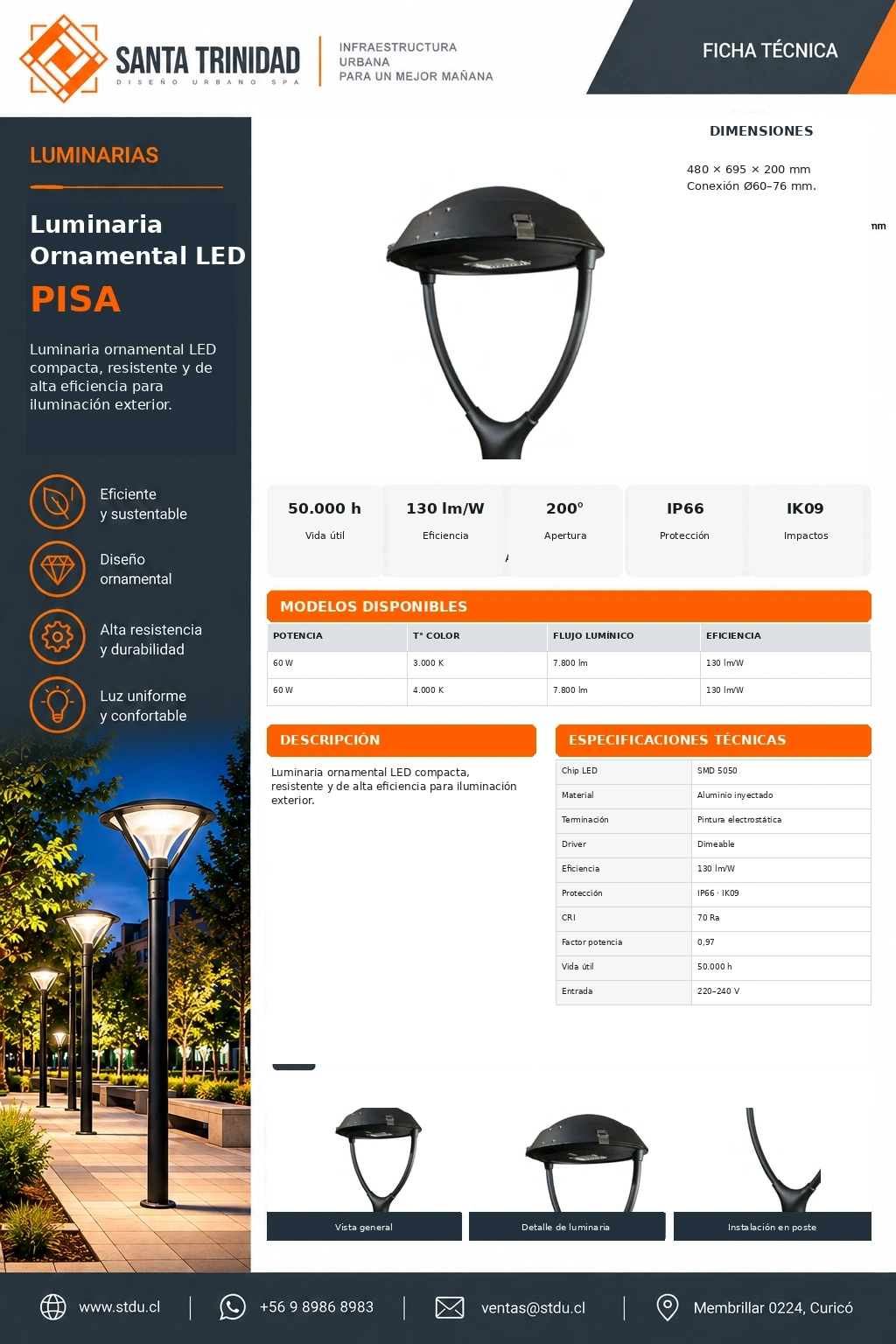 Luminaria PISA STDU
